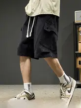 ストライプ柄半袖工装シャツとショートパンツ【夏用・カジュアル・お洒落】（セットアップ対応）