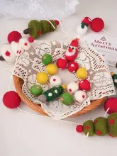 手作りドット柄ウールボール【クリスマス用・DIYアクセサリー・猫用おもちゃ・カラフルな装飾球】