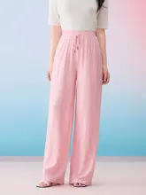 夏にぴったり！高級感のあるストレートワイドパンツ【女性用・軽やかで快適】