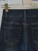 レトロデニムワイドフレアパンツ【女性用・ハイウエスト・スリムフィット・グレー】