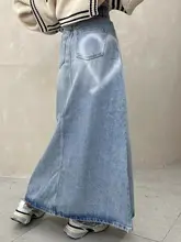 ハートのスプレー柄デニムタイトスカート【レディース・春用・ハイウエスト・Aライン】（セットアップ対応）