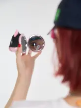 かわいい毛糸製の小豚デザインミラー【ウエアラブル・クリエイティブ】