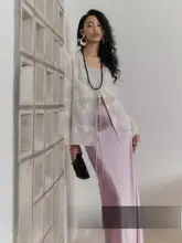 立体刺繍のロマンティックカーディガン【新中式・両面着用・ウエストリボン】