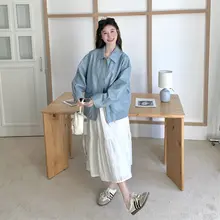 ブルーのレザーコート【春秋用・シンプルなデザイン・バイクジャケット】