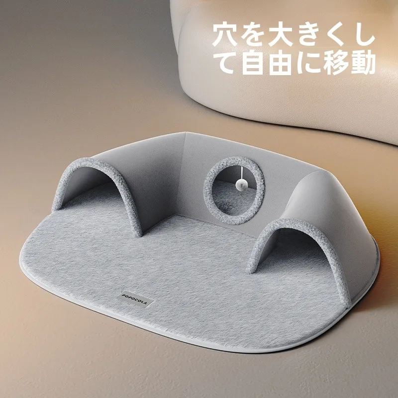 猫用クローズドトンネルハウス CW-HMSD-01：冬期の保温と安全感を実現する閉鎖式トンネルインテリア