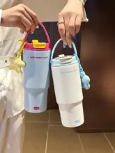 おしゃれなステンレス製保温ボトル【大容量・吸管付き・アウトドア用】