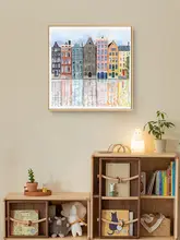 北欧風の小さな家の装飾画【リビング・ダイニング・書斎・子供部屋・寝室用】