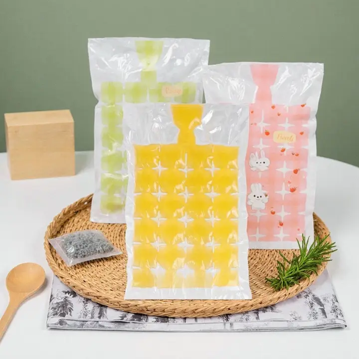 使い捨て密封アイスバッグ【パッションフルーツゼリー氷用・自封タイプ・家庭用】
