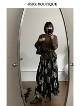ニット トップス レディース プルオーバー ケーブル編み フレンチ風 ヴィンテージ ルーズ 肌触り良い 「SRK」