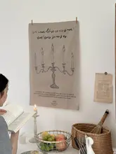 雰囲気を演出する！フランス風キャンドルスタンド用の掛け布【カフェや民宿の背景装飾】