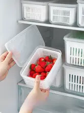 食品用野菜保存ボックス【二層構造・水切り機能付き・フルーツ収納可能】