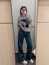 デニムパンツ 女性 ハイウエストスリムヴィンテージブルースリム裏起毛快適暖かい