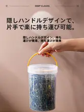 食品に適したプラスチック密閉容器【透明・円形・フタ付き・茶葉・コーヒー豆・ナッツ用】