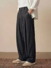 ビジネスカジュアル用 薄手スラックス【ストレートフィット・メンズ・軽やかな履き心地】