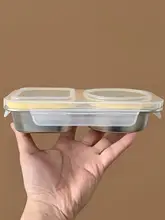 304ステンレス製 保存容器【電子レンジ対応・二段仕切り・軽食用】