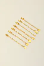 真珠風デザインの18kゴールド製延長チェーン【DIYアクセサリー・春夏用・ロングネックレス風】
