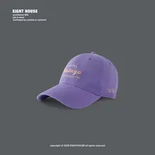 紫色の薄手速乾帽子【春夏用・ワイドブリム・刺繍デザイン・男女兼用】