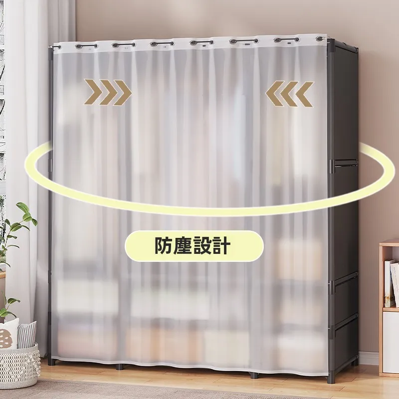 衣類収納用 簡易防塵布製衣装ラック：ウォークインクローゼット 部屋の収納効率を実現するコンパクトソリューション