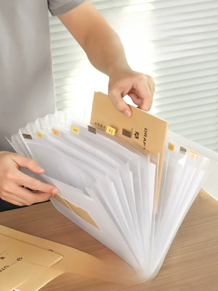 多層式試験用資料収納ファイル：科目分類で小学校書類を効率的に整理