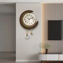 月のデザイン 壁掛け時計【モダンスタイル・リビングルーム用・創造的なアート】