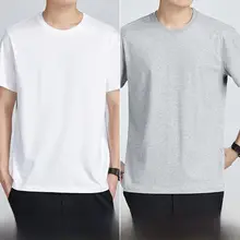 メンズ コットン製 クルーネックTシャツ【ゆったりシルエット・シンプルカラー・短袖】（セットアップ対応）