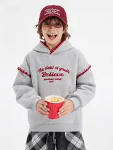 秋冬用 加絨子供用トレーナー【男の子・女の子・フード付き】