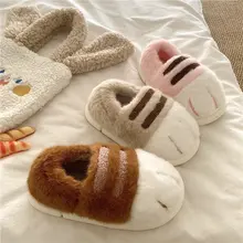 かわいいインス風 キャットデザインモコモコスリッパ【冬用・暖かい・室内用】