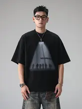 プリントラウンドネックTシャツ【夏用・男性・フィット】