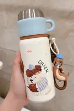 かわいいデザインの子供用保温カップ【ストロー付き・ギフトに最適】