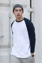 RADIUM ロングスリーブ Tシャツ【男女兼用・ゆったりフィット・カジュアルデザイン・肩の切り替え】
