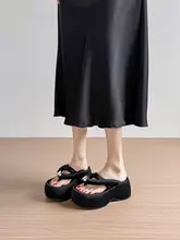 女性用フレンチスタイル鼻緒サンダル【夏用・厚底・水晶装飾・ビーチや外出に最適】（セットアップ対応）