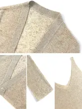 リネン素材の秋用カーディガン【薄手・洗練されたデザイン】
