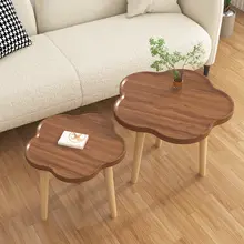 小さいテーブル 寝室 リビング 生活用 花柄クリーム調 北欧シンプル現代