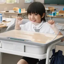 透明デスク保護マット【幼児用・ソフトラバー・勉強・字を書くために】