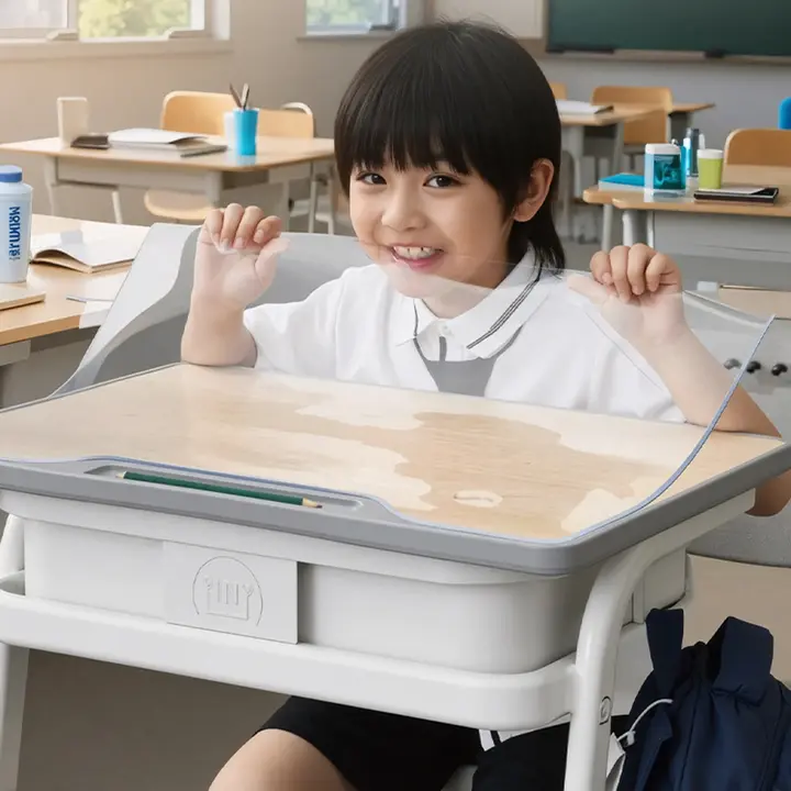 透明デスク保護マット【幼児用・ソフトラバー・勉強・字を書くために】