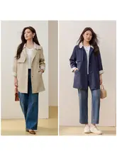 シンプルで合わせやすいカーディガン【大きいサイズ・デザイン襟・中丈・春用】（セットアップ対応）
