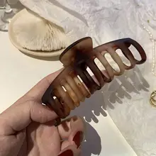 シンプルエレガントな韓国スタイル ヘアクリップ【シャーククリップ・後ろ髪用・大サイズ】