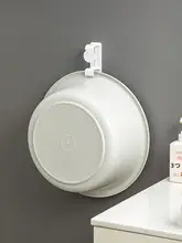 洗面器用収納ラック【穴あけ不要・壁掛け式・バスルーム用】
