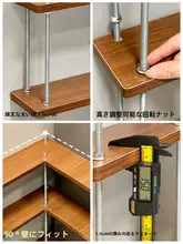 キッチンコーナー収納ラック【三角形・調味料ボトル収納・多層構造】
