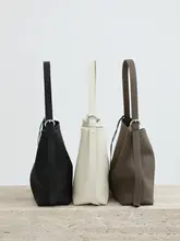 高級感ある天然皮革製バケツバッグ【シンプルデザイン・優れた収納力・ショルダー対応】