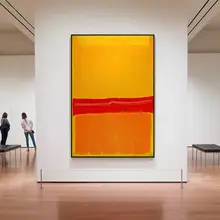 マーク・ロスコの抽象油絵 壁掛けアート【ミニマルスタイル・玄関・リビング・ダイニング用】