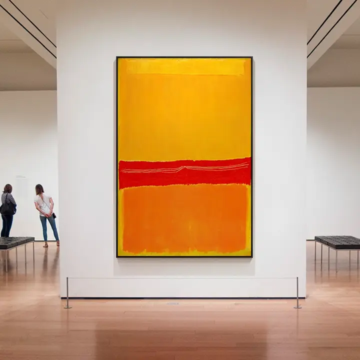 マーク・ロスコの抽象油絵 壁掛けアート【ミニマルスタイル・玄関・リビング・ダイニング用】