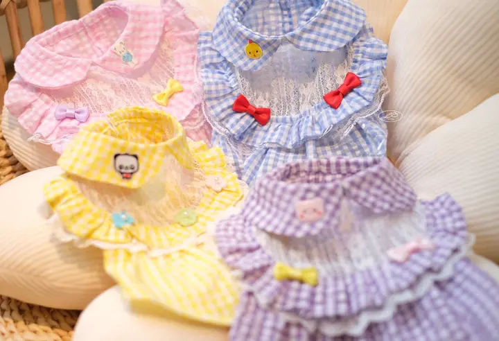 JR 春夏用ペット服【猫犬用・薄手メッシュシャツ・コットン・プリンセスドレス】