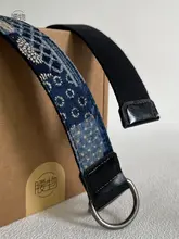 ベルト メンズ レディース 帆布 パッチワーク ダブルリング ヴィンテージ ボロ