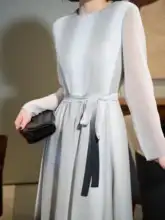 グラデーションカラーのモールスキンワンピース【桑蚕絲・詩的デザイン】