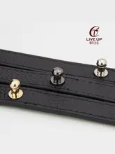 真皮製ショルダーストラップ【穴あけ不要・調節可能・ブラック】