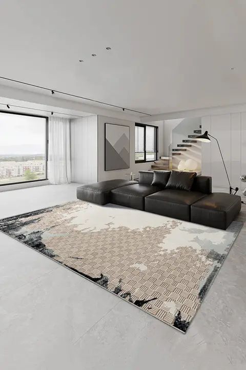 トルコデザインラグ【モダンスタイル・リビング用・ソファテーブル対応・耐汚れ】