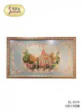 ジュリアン フランス風 ヴィンテージ 壁掛けアート【木製・風景画・リビングルーム装飾用】