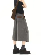 レトロチェック柄スエード七分丈パンツ【男夏用・クリーンフィット・ゆったりデザイン】（セットアップ対応）