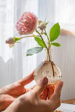 ミニ花瓶【高級感・透明ガラス・北欧スタイル・インテリア装飾用】